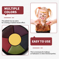 Toumett 6 Color Face Body Paint,Bruises Make Up SFX,Bruise Wheel Special Effect,Scar and Fake Blood Effects facial Bodies Paints Kit,for Halloween Clown Zombie Vampire Party Painting Cosplay Makeup