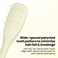 Tangle Teezer Extra Gentle Ultimate Detangler Hairbrush for Wet & Dry Hair - With Unique Wide-Spaced Teeth for Gentle & Effective Detangling - For Less Hair Fall & Breakage - Chamomile