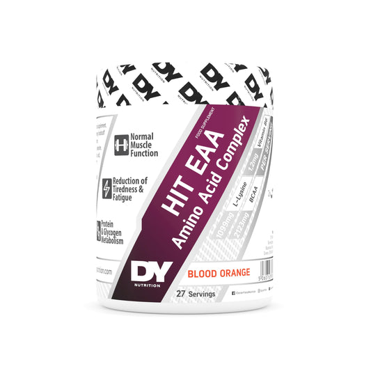 DY Nutrition HIT EAA - Essential Amino Amino Acids Complex 360g, (Blood Orange) with L-Lysine, Vitamin B6 & BCAAs