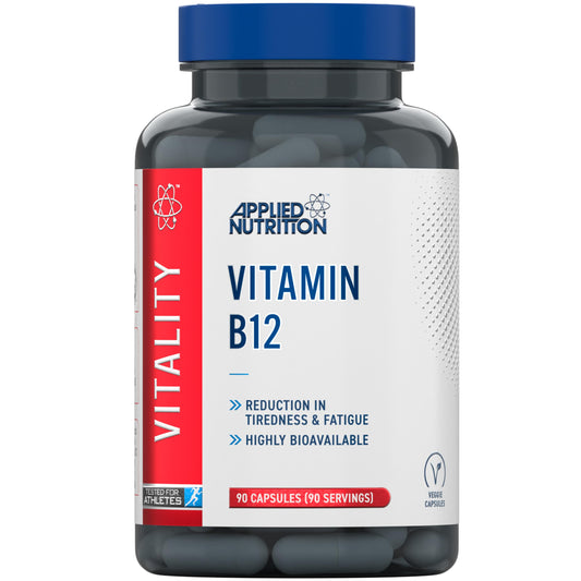 Applied Nutrition Vitamin B12 Tablets 1000mcg - Immune System Support & Reduction of Tiredness and Fatigue, Made in The UK, Vegan (90 Tablets)