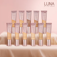 LUNA BY LISA JORDAN LUNA Matte Foundation in TAN Shade - Contains Vitamin E and SPF15 - Oil-Free Face Foundations with Golden Undertone - Suitable for Oily and Sensitive Skin