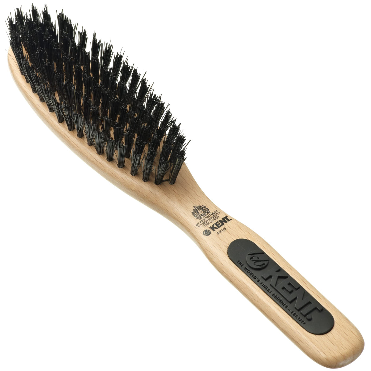 KENT Kent PF05 Perfect For Smoothing Hairbrush - Narrow Oval Bristle & Nylon Brush for Short to Medium Length Hair