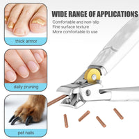 YAGE Nail Clippers Large Toe Nail Clippers for Thick Nails with Wide Jaw Opening,Premium Stainless Steel Sharp Ultra Wide Jaw Toenail Clippers Heavy Duty Nail Cutter Father's Day Gifts for Men (White)