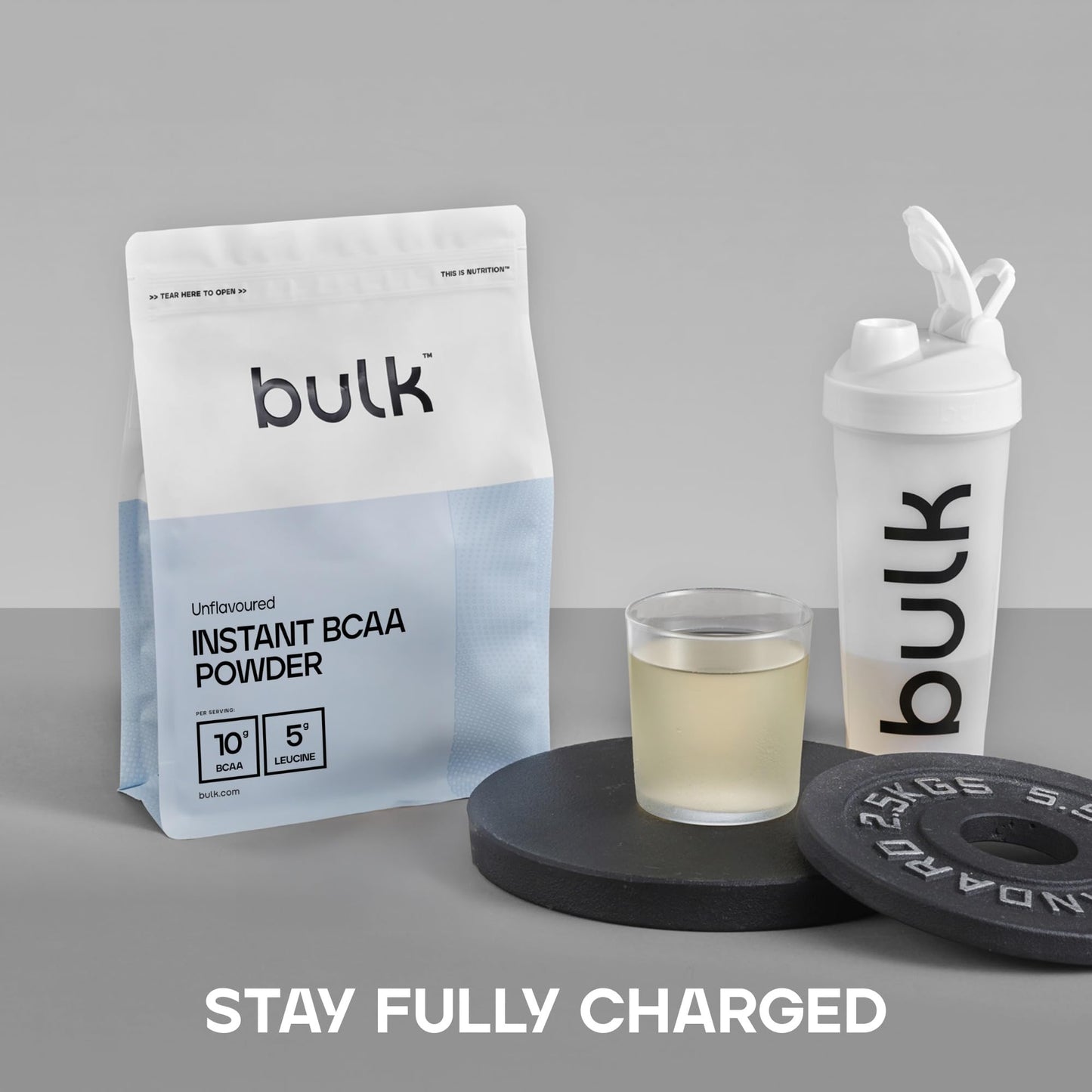 Bulk Pure Instant Branched Chain Amino Acids (BCAA) Pow, Unflavoured, 500 g