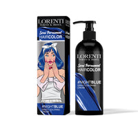 Lorenti Semi Permanent Direct Coloring Cream | Long Lasting Hair Colour Result | Night Blue 250 ml