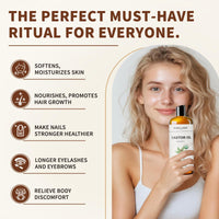 MAYJAM Organic Castor Oil 473ML, Pure Natural Cold & Fresh-Pressed, Promotes Hair, Eyebrow and Eyelash Growth, Carrier Oil for Nourish Skin