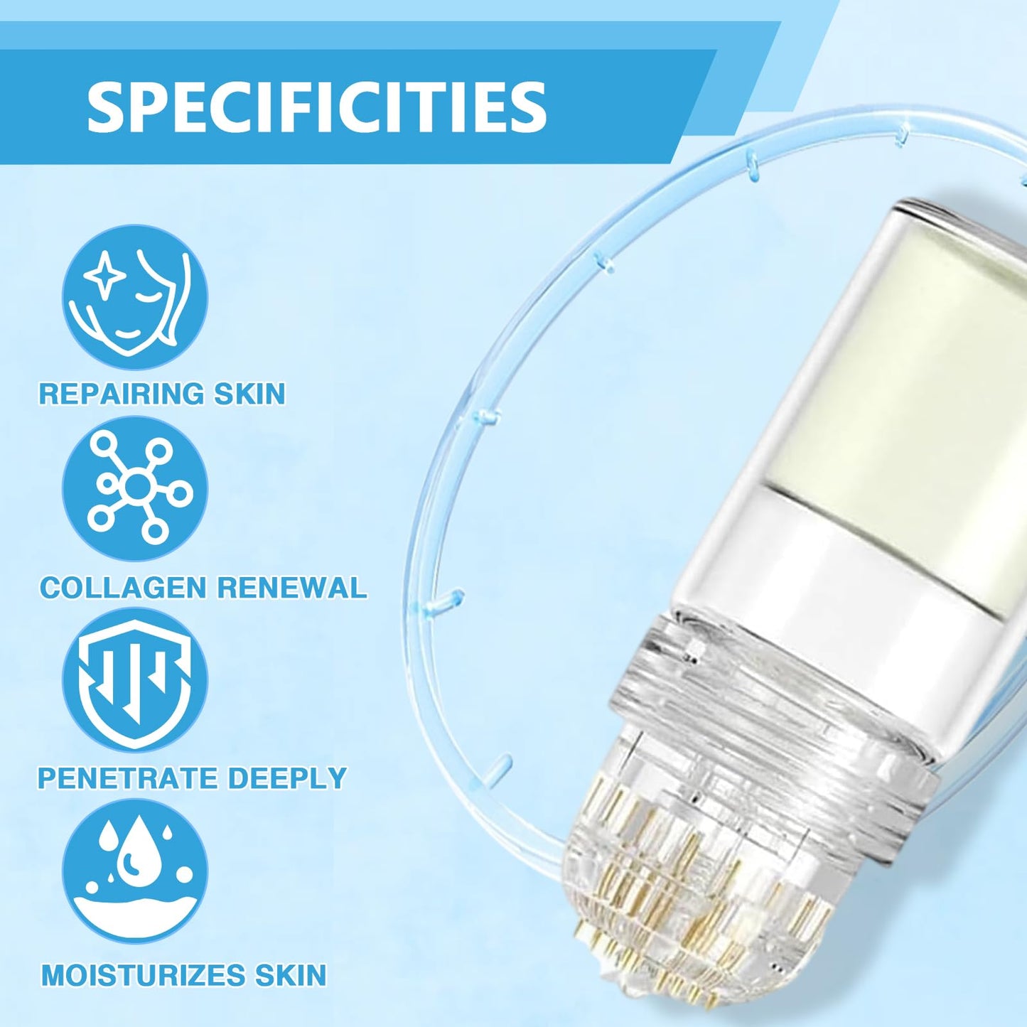 Ninnyi Micro Infusion Facial System With Serum Beauty Lips Kit for Repair Skin Deep Nourishment All Skin Types(5 PCS)