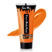 Go Ho Orange Face Body Paint(2.37oz,70ml), Cream Water Based Face Paint,Orange Makeup Face Painting for SFX Cosplay Costumes Festivals Halloween Makeup