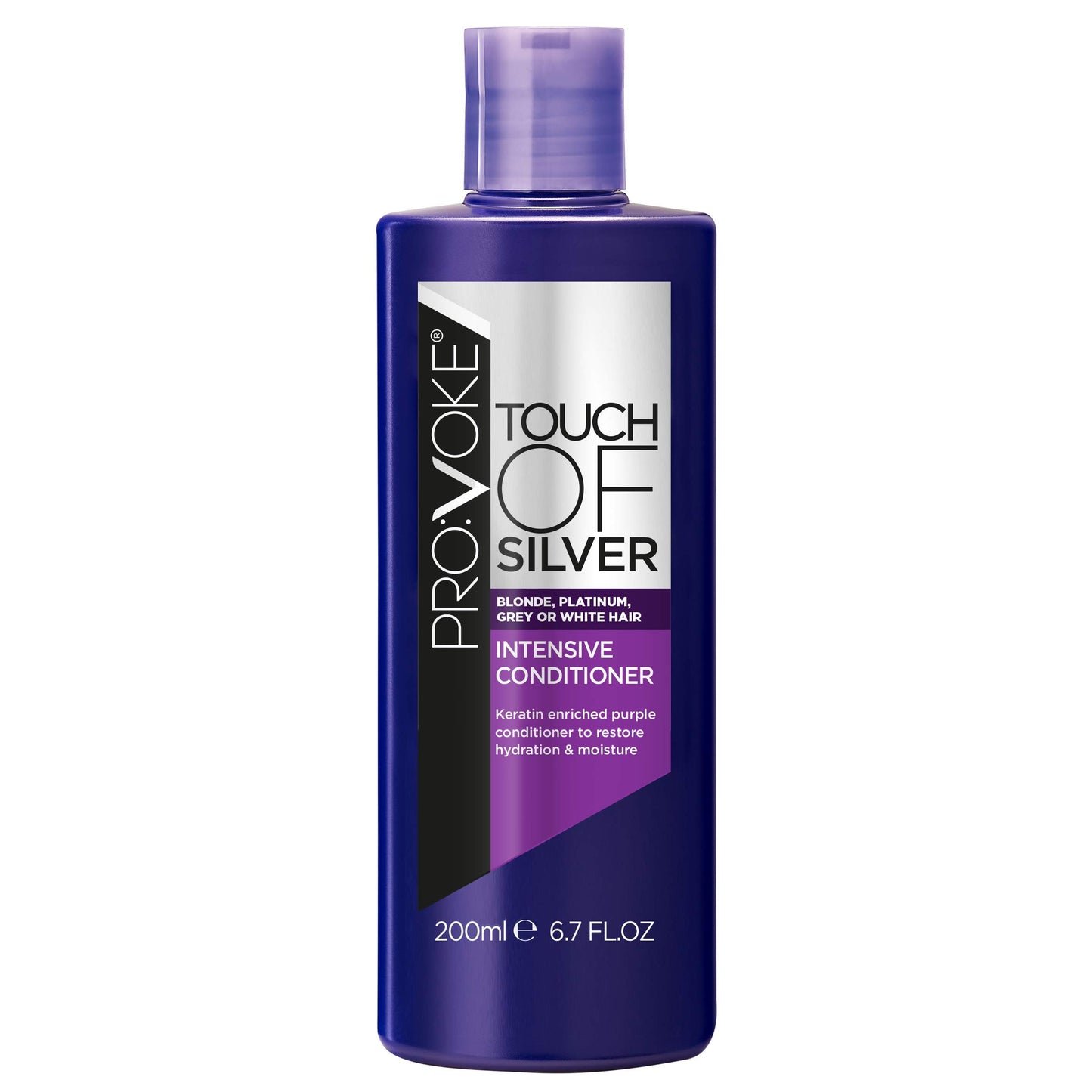 PROVOKE Touch of Silver Intensive Conditioner - for Blonde, Platinum, White or Grey Hair - 200 ml