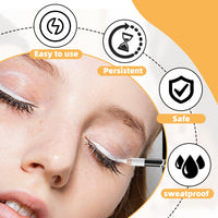 MEKEET 12PCS White Eyeliner Pencils - Waterproof, Long Lasting, Skin Marking Eyeshadow & Highlighter
