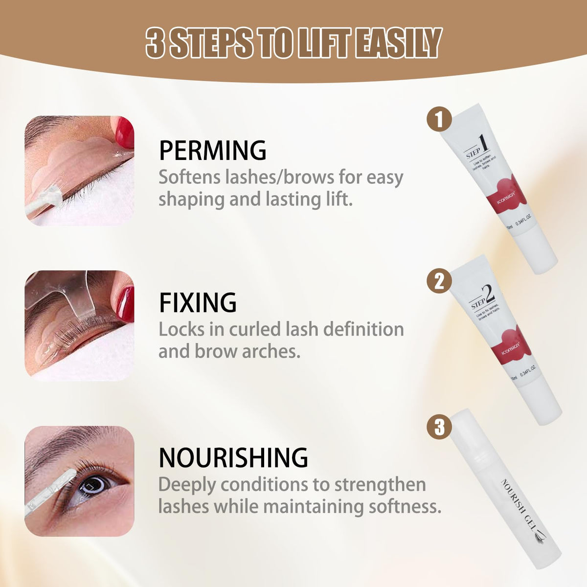 LUCKY CAT 2025 Lash Lift Kit - Professional Eyebrow Lamination Kit Lash Perm Beginner Set with High Adhesion Glue and Long-Lasting Curling, Gentle Formula for Sensitive Eyes