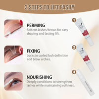 LUCKY CAT 2025 Lash Lift Kit - Professional Eyebrow Lamination Kit Lash Perm Beginner Set with High Adhesion Glue and Long-Lasting Curling, Gentle Formula for Sensitive Eyes