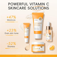 Vitamin C Skin Care Sets & Kits, Skin Care For Teenage Girls, Skin Care Set For Pamper Teenage Girls Gifts,Facial Kit,Skincare Set,Cleanser, Serum,Cream,Eye Cream
