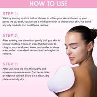 Brushworks Tan Removal Mitt – Dual Sided Exfoliating Glove Gently Buffs Away Old Fake Tan for Smooth, Even Skin | Reusable & Vegan Friendly