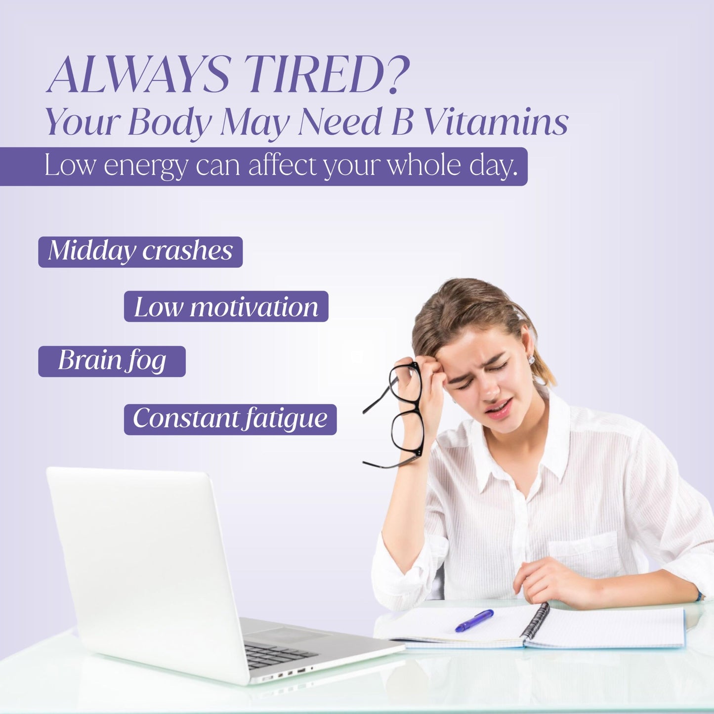Vitaminnica Because your Health Matters Vitaminnica Neuro Force | Vitamin B-Complex B1, B2, B3, B6, B12 | Energy Levels & Metabolism | 60 Capsules