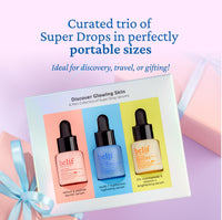 belif Super drops - discover glowing skin mini kit | Travel size, gift set, hyaluronic hydrating serum, peptide firming serum, vitamin C brightening serum, Korean skincare, Korean beauty (6ml x 3)