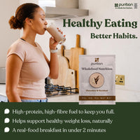 Purition Unflavoured – High Protein Wholefood Shake | 500g Natural Meal Replacement with Whey Protein | Unsweetened, No Flavouring | Keto Diet, Weight Loss & Healthy Breakfasts | 12 Servings