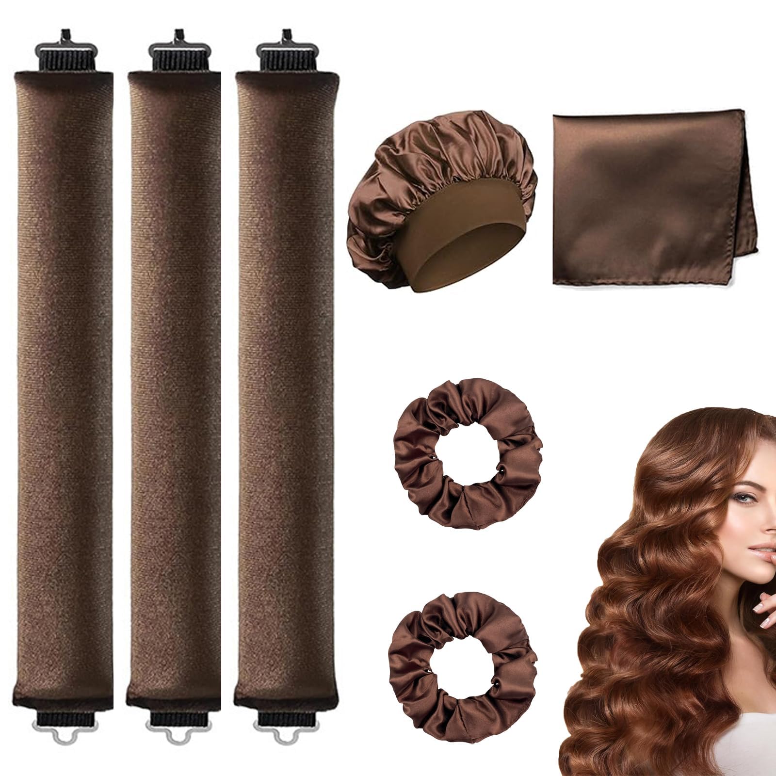 KFSCIP 7 Piece Set, Heatless Blowout Rods, Overnight Blowout Rods, Blo ...