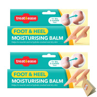 2pk Moisturising Foot Cream for Cracked Heels and Dry Skin | 200g | Dry Foot Cream for Very Dry Feet & Cracked Heel Repair Cream | Heel Balm for Cracked Heel Cream, Foot Balm Feet Cream + SOL Sticker