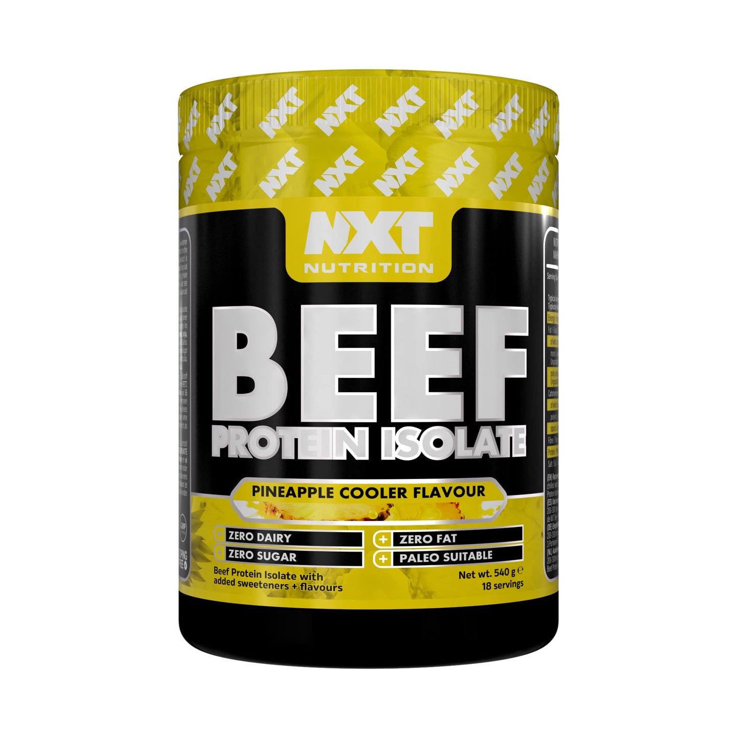 NXT Nutrition NXT Beef Protein Isolate 540g - High Protein Powder in Natural Amino Acids - Paleo, Keto Friendly - Dairy and Gluten Free | 540g (Pineapple)