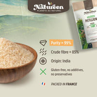 Planète au Naturel Organic Raw Psyllium Husk - 99% Pure Grade - Natural Fiber - 500 g