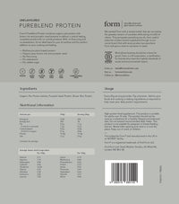 Form Pureblend Protein - Unflavoured and Unsweetened Vegan Protein Powder - 15g of Plant Based Protein per Serving. Perfect for Your Smoothies, Cooking and Baking.