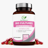 Natures Zest Probiotics for Women - 50 Billion CFU -120 Vegan Caps for Gut Health & Intimate Flora Probiotics Complex + Prebiotics enriched with Cranberry Extract, Lactobacillus Reuteri & Rhamnosus- 4 Month Supply