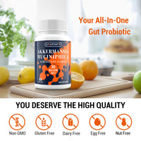 Coutihot Akkermansia Probiotic 30 Billion AFU, Probiotics for Gut Health, Akkermansia Muciniphila & Resistant Starch, Probiotic Supplement for Men & Women, Supports Digestive and Gut Lining, 120 Capsules