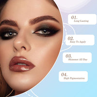 Generic Black Matte Eyeshadow Cream in Compact Glass Jar - Dual-Ended Brush for Smoky Eye Makeup, Highly Pigmented Long-Lasting Velvety Formula, Ideal for Evening Wear & Professional Use