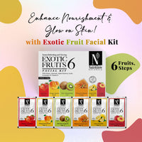 NUTRIGLOW Nutriglow Naturals Exotic Fruit Facial Kit with Honey, Vitamin E for Radiant Glow, 60G
