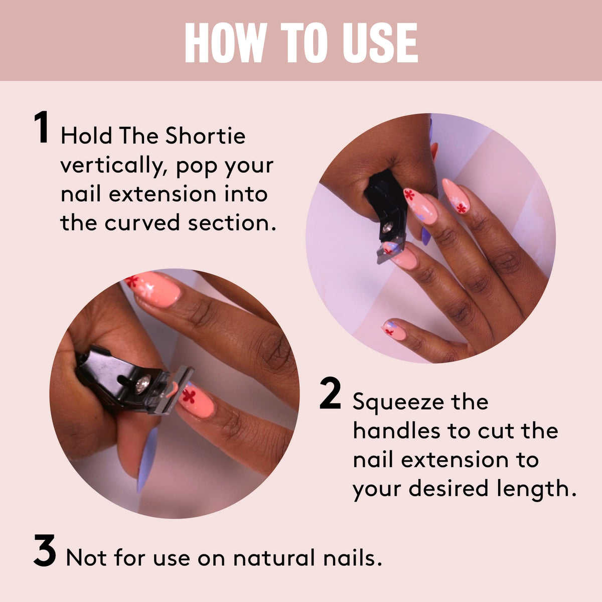 MYLEE Mylee The Shortie Nail Extension Clipper - Precise & Durable Nail Tip Cutter, Manicure Tool for Perfect Prep, Professional Extension Clipper, for Acrylic Extensions, False Nails and Tips