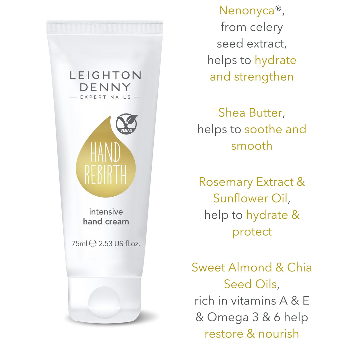 LEIGHTON DENNY Hand Rebirth - Intensive Hand Cream - Vegan 75 ml