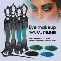 Shefave Kohl Powder Eyeliner, Kohl Eyeliner Black - Handmade Smudge Proof Eyeliner, Natural Black Eyeliner Cream Powder, Waterproof Eyeliner For Eye Make-Up - Intense Color & Definition, Long-Wearing