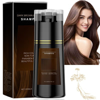 Mubuni Hair Care Instant Dye Shampoo,Polar Hair Dye Shampoo Women 3-In-1 Sha/mpoo for Color Hair,Instant Herbal Coloring Sham/poo,Hair Care Dye S/hampoo,Easy to Use Shampo/os Dy/e,Long Lasting(Dark Brown)