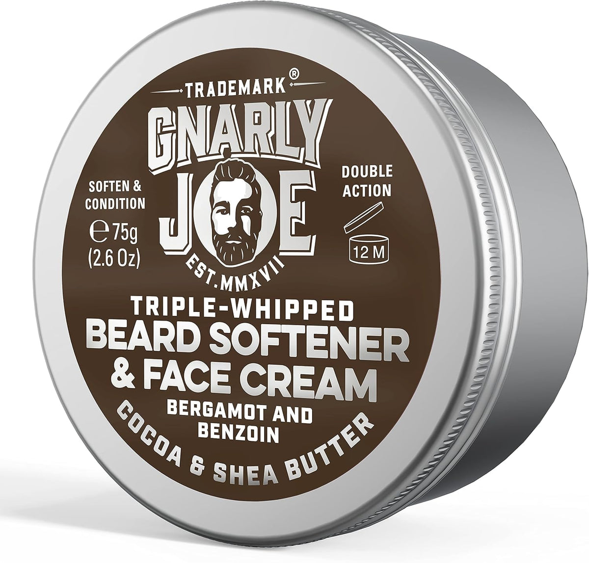 TRADEMARK GNARLY JOE EST.MMXVII Gnarly Joe Beard Softener & Face Cream - Bergamot & Benzoin 85ml - UK Made
