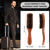 BEAUNTANGLY Hair Brush for Men, 100% Boar Bristle Hair Brush for Men Women’s Hair Smoothing, Styling, Detangling, Moisturizing, Adding Shine, Improving Blood Circulation, Promoting Hair Growth