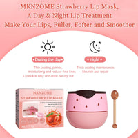 Lip Care Kit, MKNZOME Moisturizing Lip Mask & Lip Scrub Set,Exfoliating Lip Scrub Repair Lip Mask Lip Care Gift Women Girls Overnight Lip Treatment Repair for Dry Chapped Cracked Peel Lips, Lip Lines