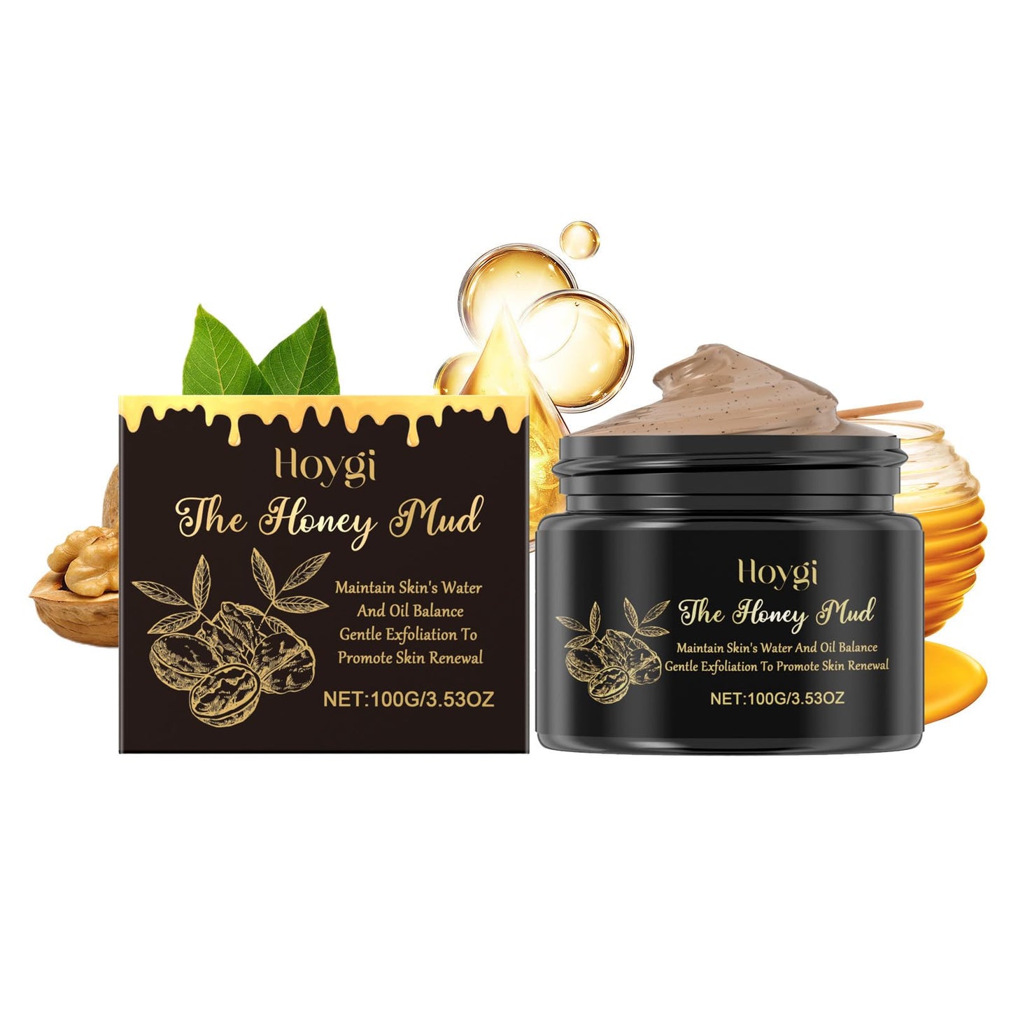 TBeautfave Honey Glow Mask, Korean Clay Mask, Rice Face Mask with Rice Extract and Honey, Korean Refreshing Pore Clay Mask, Rice Mask for Smooth and Clear Skin