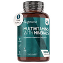 Vegan Multivitamin Tablets for Men & Women with 25 Active Multivitamins & Minerals Like Iron, Zinc & Vitamin D - Peppermint Flavour Micro Tablets - 1 Year Supply -Multivitamins Nutritional Supplement
