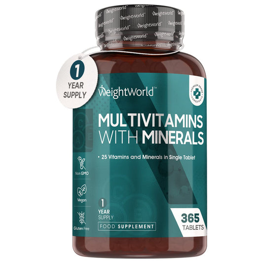 Vegan Multivitamin Tablets for Men & Women with 25 Active Multivitamins & Minerals Like Iron, Zinc & Vitamin D - Peppermint Flavour Micro Tablets - 1 Year Supply -Multivitamins Nutritional Supplement