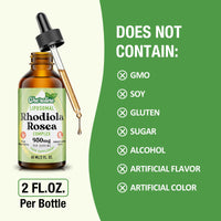 Liposomal Rhodiola Rosea 950 mg, 9-in-1 Rhodiola Rosea Drops 120 ml, Rhodiola Root Liquid Tincture, Vegan Adaptogenic Herb Supplement for Energy, Stress & Mood (Pack of 2)
