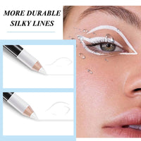 FEXPDL White Eyeliner Pencil 12 Pack with Sharpener, White Eye Liner Pencils Waterline for Skin Marking Eyeshadow Highlighter Waterproof Long Lasting Eyeliner Pencils for Eye Makeup