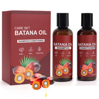 Orknglowy 2PCS Batana Oil Hair Care Set - Batana Shampoo and Conditioner, Bantana Natural Hair Growth Oil with Olive oil, Reduces Hair Loss, Promotes Hair Regrowth, Moisturizing, Nourishing, for Men & Women