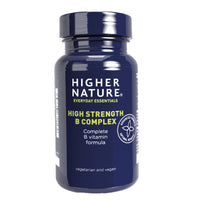 Higher Nature - High Strength - Vitamin B Complex - Reduce Tiredness - Supports Nervous System - Vegan Friendly - 90 Capsules