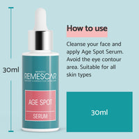 Remescar Age Spot Serum 30ml - Dark Spot Correcting Serum - Clinically Proven Age Spot Remover with Bakuchiol, Tranexamic Acid and Anti-Melanogenic Sugars - Hyperpigmentation Cream