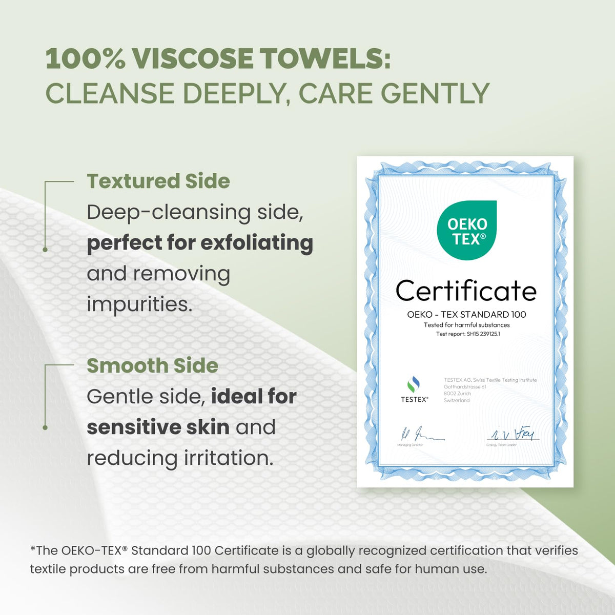 PLANTIFIQUE Disposable Face Towels XL 25x30cm, Makeup Remover Wipe, 50 Pack