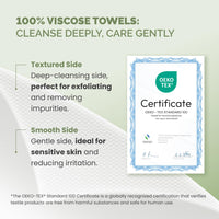 PLANTIFIQUE Disposable Face Towels XL 25x30cm, Makeup Remover Wipe, 50 Pack