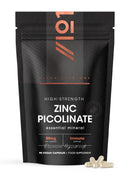 ALPHA01 Zinc Picolinate 50mg – 90 Vegan Capsules (3 Months Supply) – 500% Daily NRV - Elemental Zinc Picolinate - Resealable and Recyclable Pouch – by Alpha01