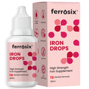Ferrosix Iron Drops - Gentle, High Strength Liquid Supplement - Iron Deficiency & Anaemia Support - Integrated Dropper Cap - Ferrous Bisglycinate + Vitamin C - Vegan - 30 ml