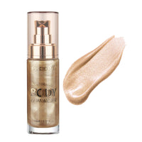 Phoera PHOERA High Gloss Waterproof Body Luminizer Glitter Face Shimmer Moisturizer Lotion Tan Cream Foundation Makeup Bronzer AQUAPURITY - 101 Rose Gold